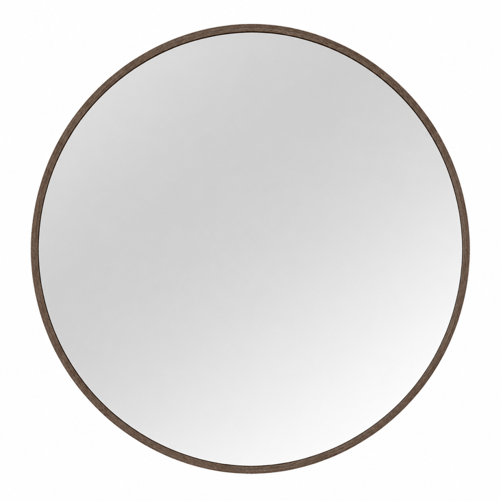 Art Collection - Spiegel Rond Walnut 40 cm
