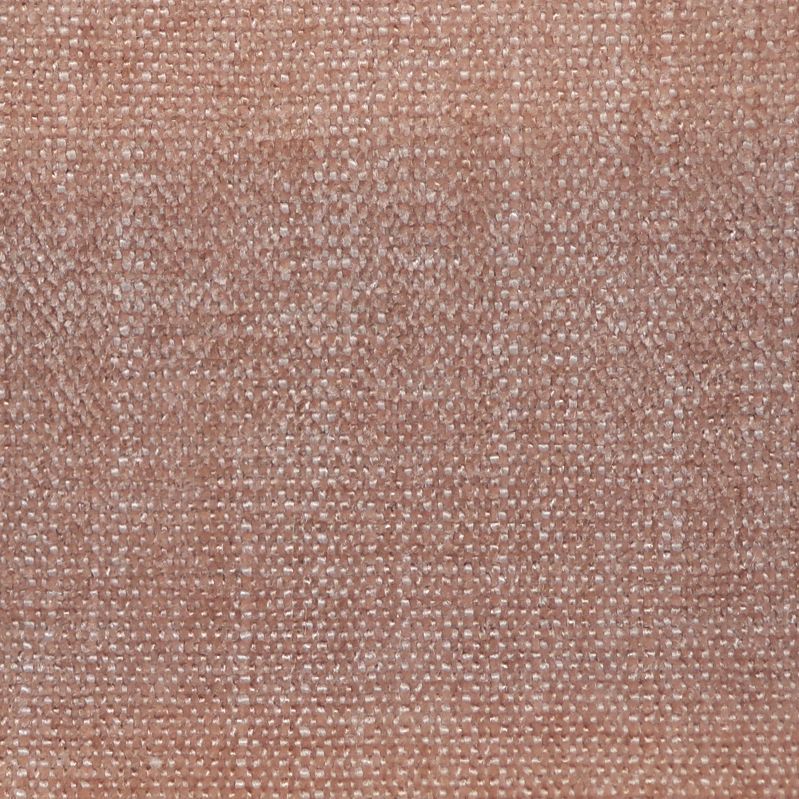 Detailopname van een roze-bruine geweven stof met een subtiel rasterpatroon.