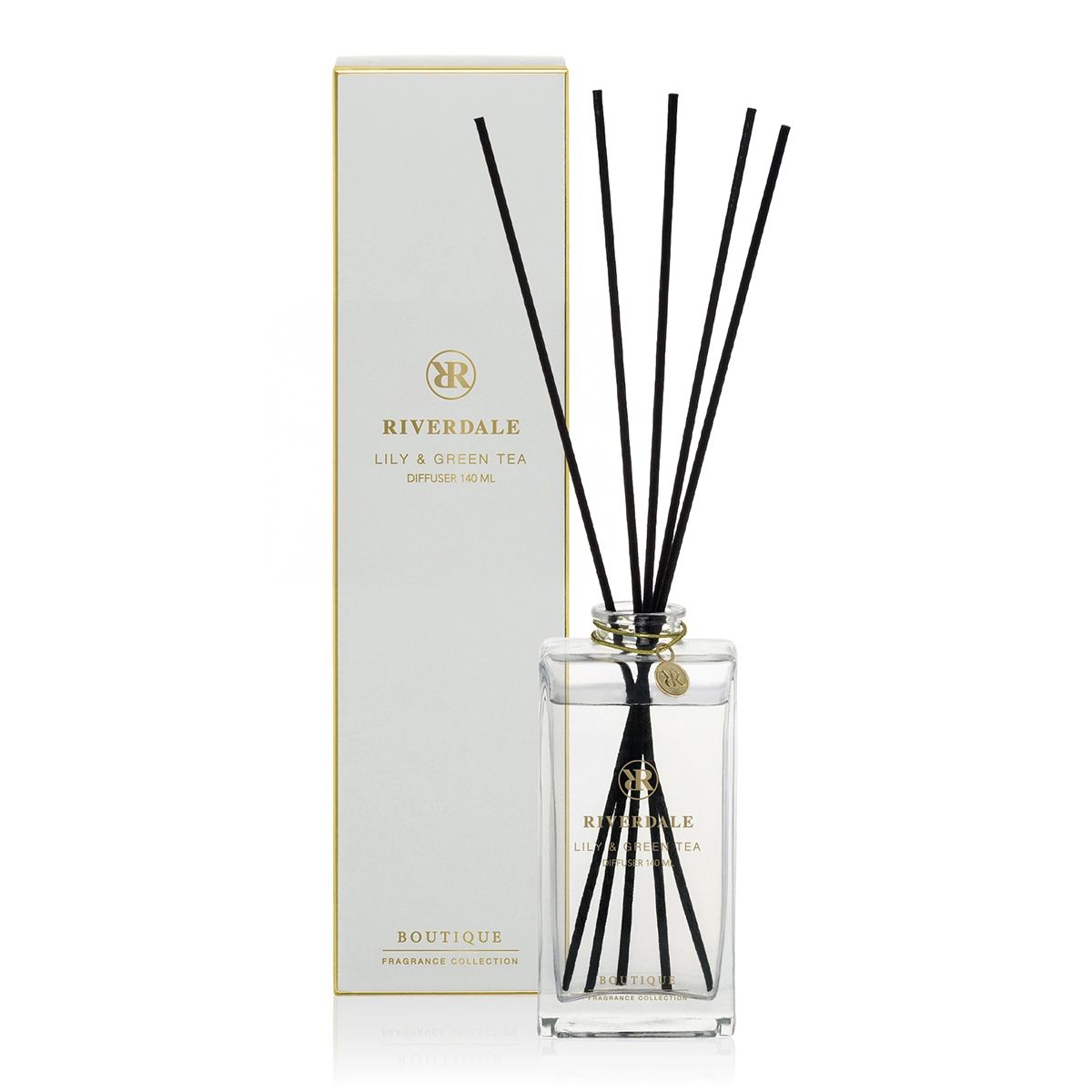 Boutique Geurstokjes Lily & Green Tea 140ml grijs