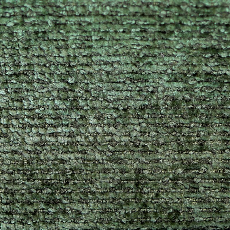 Detailopname van de textuur van een groene geweven stof met een herhalend patroon.