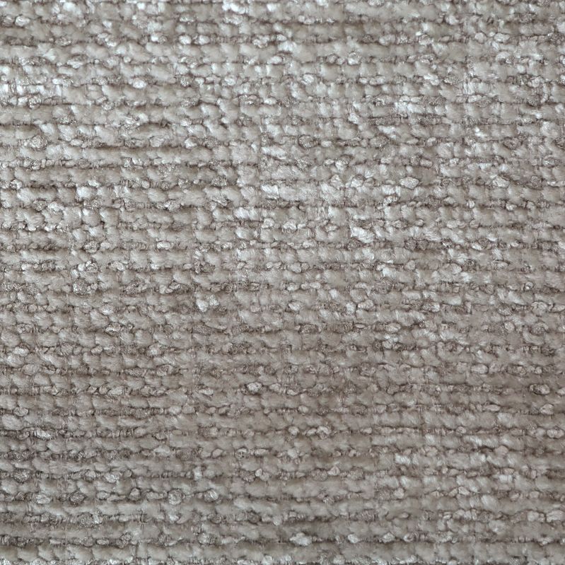 Detailopname van de textuur van een grijs geweven tapijt met horizontale ribbels.
