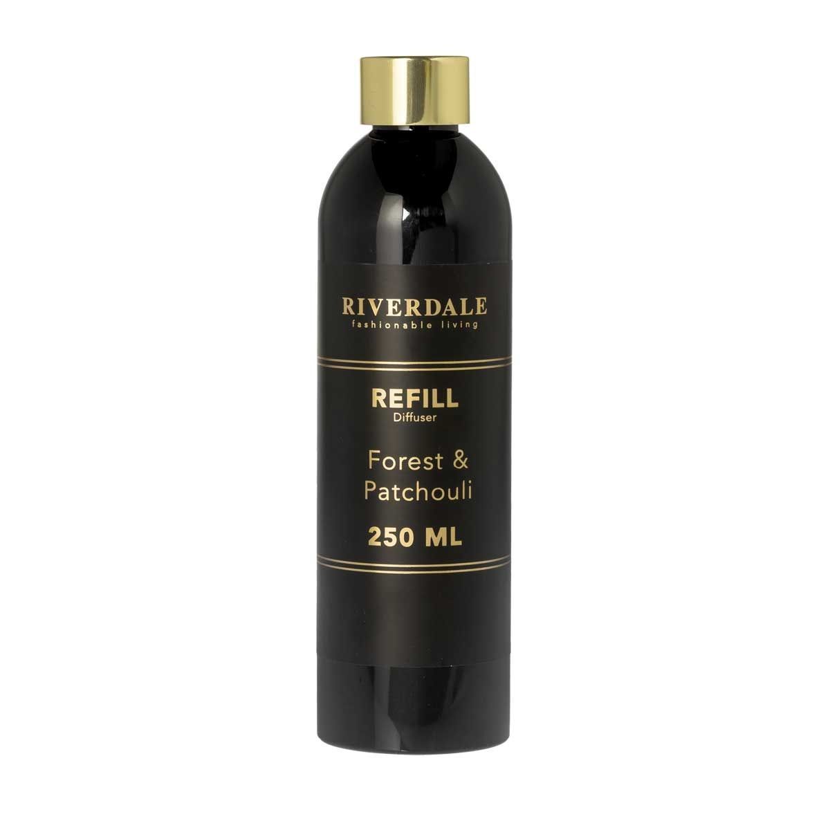 Geurstokjes navulling Forest & Patchouli 250ml zwart
