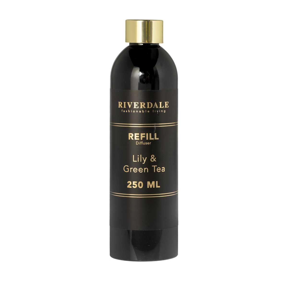 Geurstokjes navulling Lily & Green tea 250ml zwart