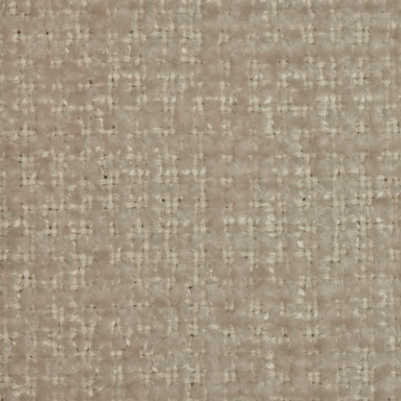 Beige geweven stof met een subtiel kruispatroon.