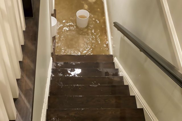 flooded basement of home in North Kansas City