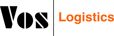 Le logo de vos logistics est noir et orange sur fond blanc.