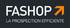 Un logo pour une entreprise appelée fashop la prospection efficace