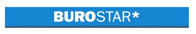 Un bouton bleu sur lequel est écrit « burostar * »