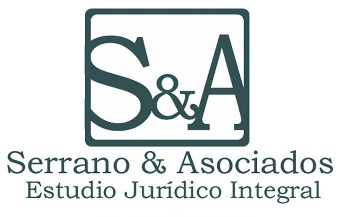 S&A logo with text “Serrano & Asociados” and “Estudio Jurídico Integral” in teal and gray
