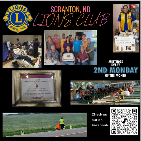 Scranton nd lions club meetings every 2nd monday of the month