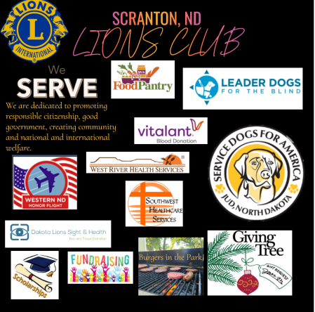 A poster for the scranton nd lions club