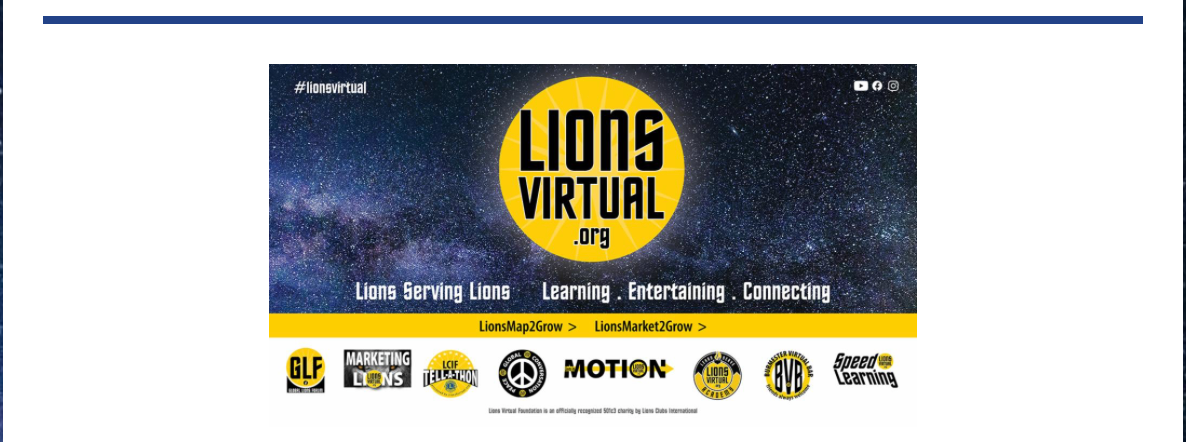 A screen shot of a website called lions virtual