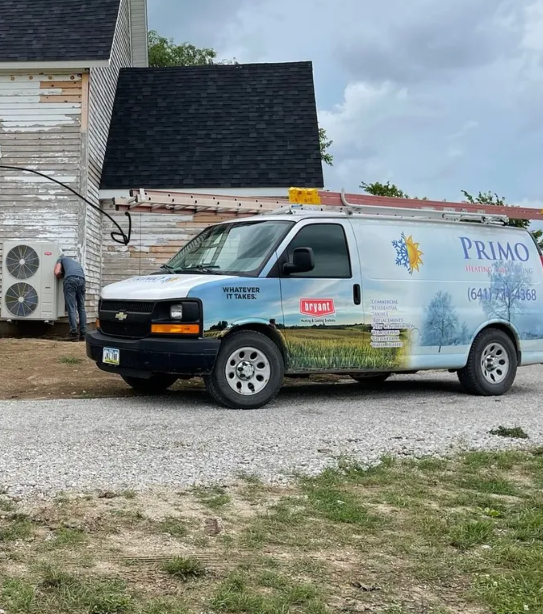 White van with