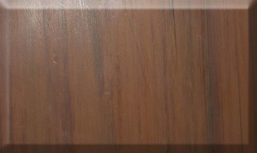 Brown woodgrain textured rectangle with beveled edges.