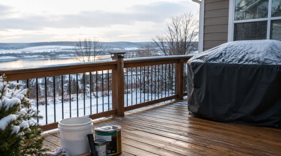 winterize a wood deck Red River Valley