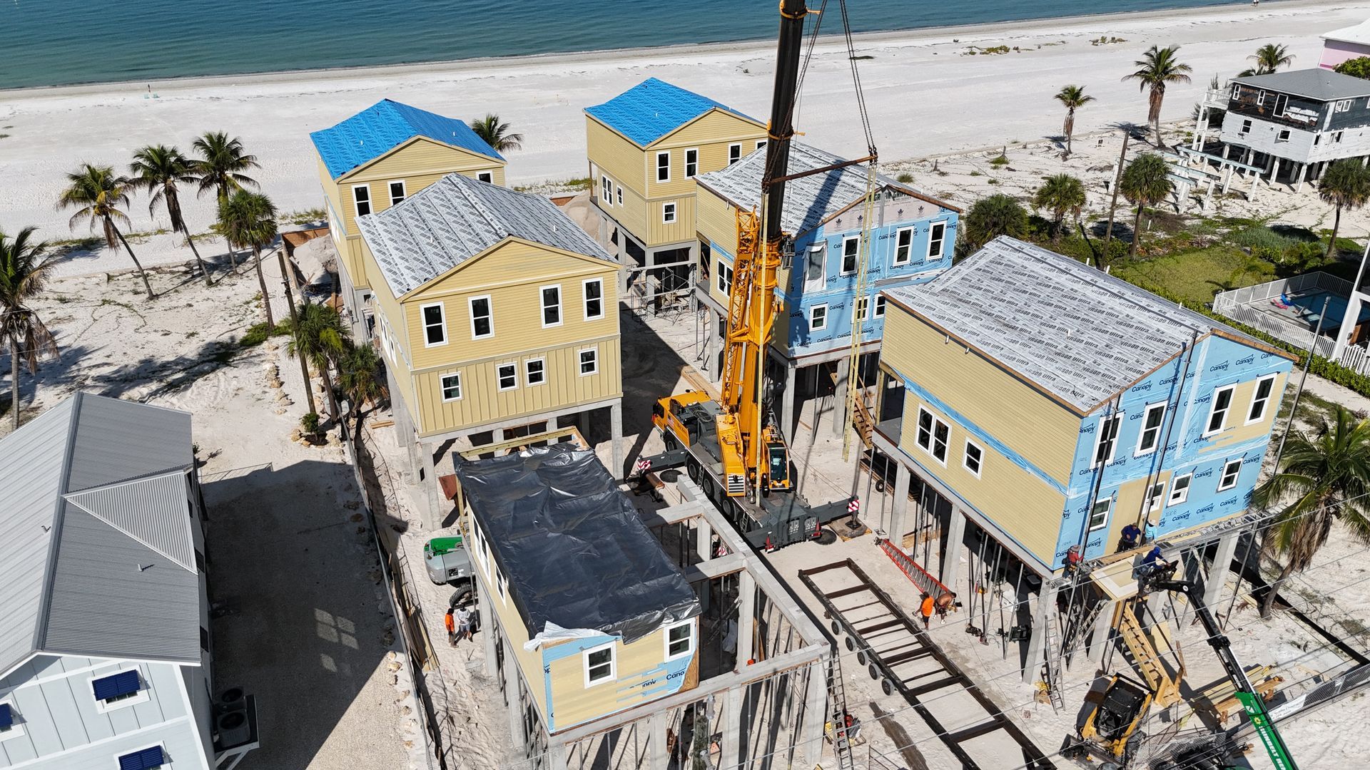Bahama Beach Club Modular Home Installation on Fort Myers Beach