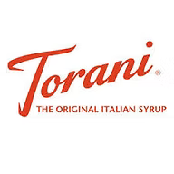Torani logo in red with the tagline “The Original Italian Syrup” on a white background