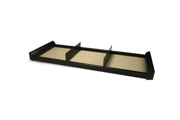 Matte Black Color Option For Divided Shelf Organizer