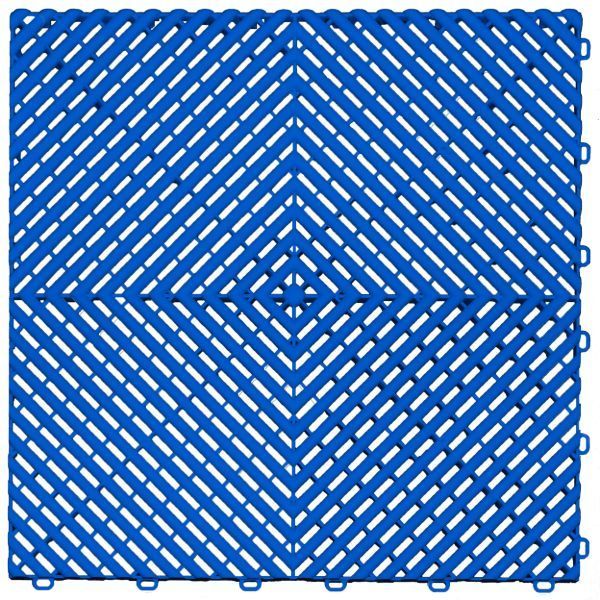Royal blue color option for swisstrax garage floor tiles