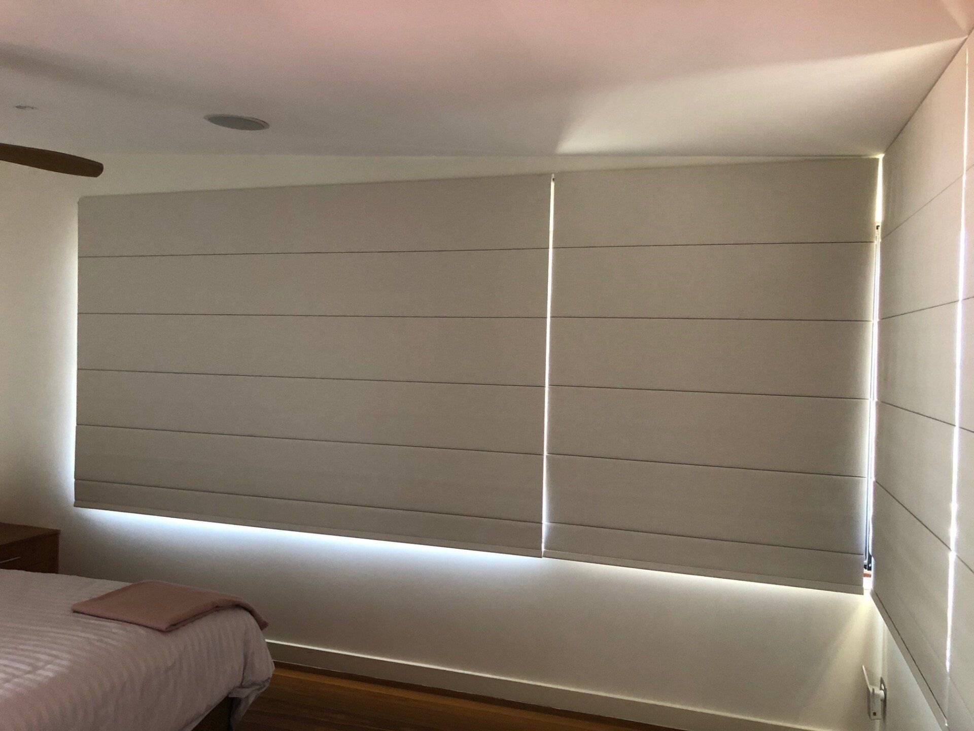 Double Roman Blinds in Bedroom