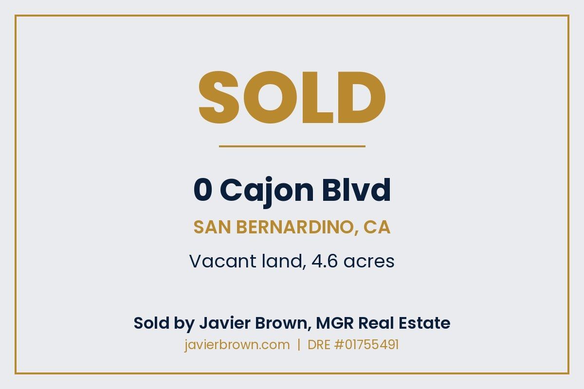0 Cajon Blvd, San Bernardino vacant land, 4.6 acres