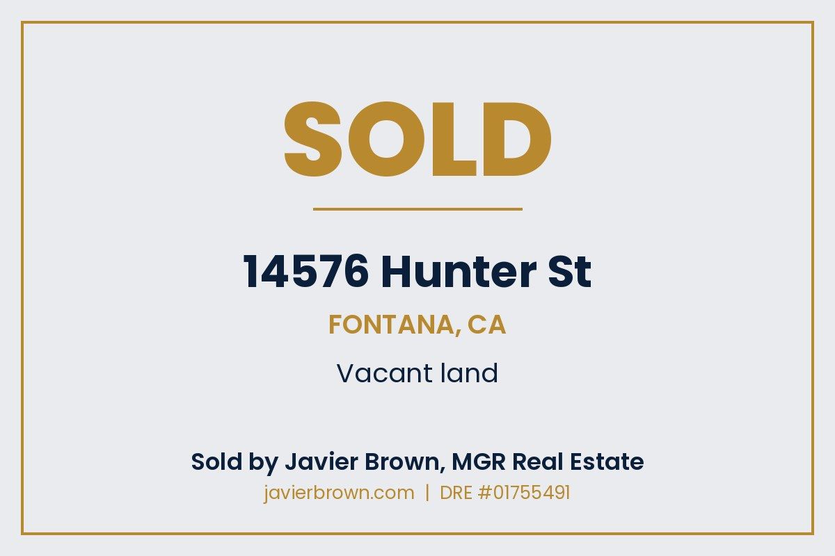14576 Hunter St, Fontana vacant land
