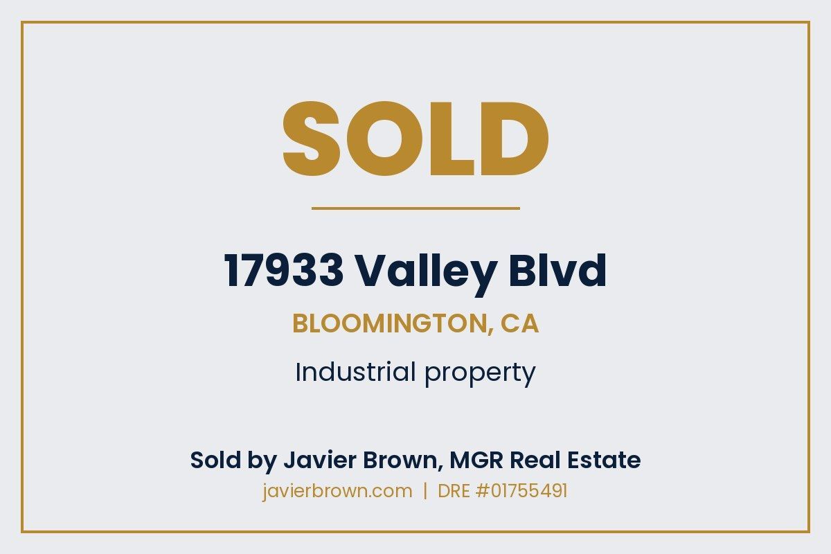 17933 Valley Blvd, Bloomington industrial property