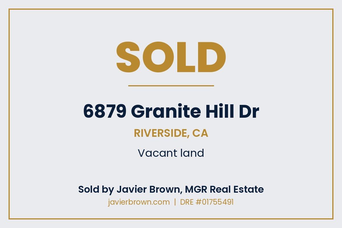 6879 Granite Hill Dr, Riverside vacant land