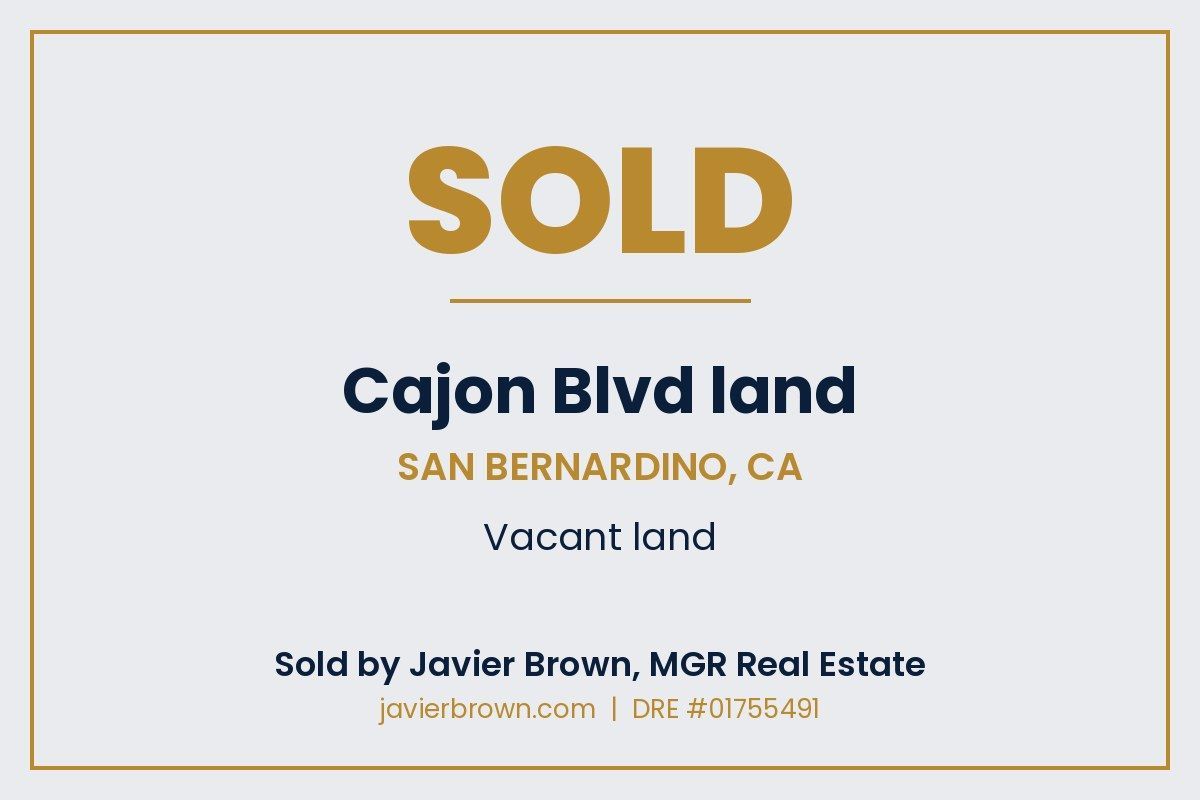 Cajon Blvd land, San Bernardino vacant land
