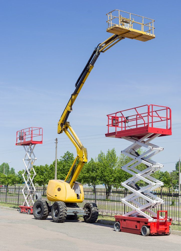 Two Scissors Wheeled Lift — Mini Crane Hire In Tweed Coast , NSW