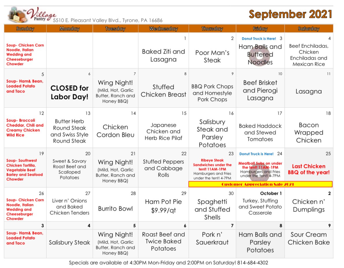 Deli Tyrone, PA The Village Pantry