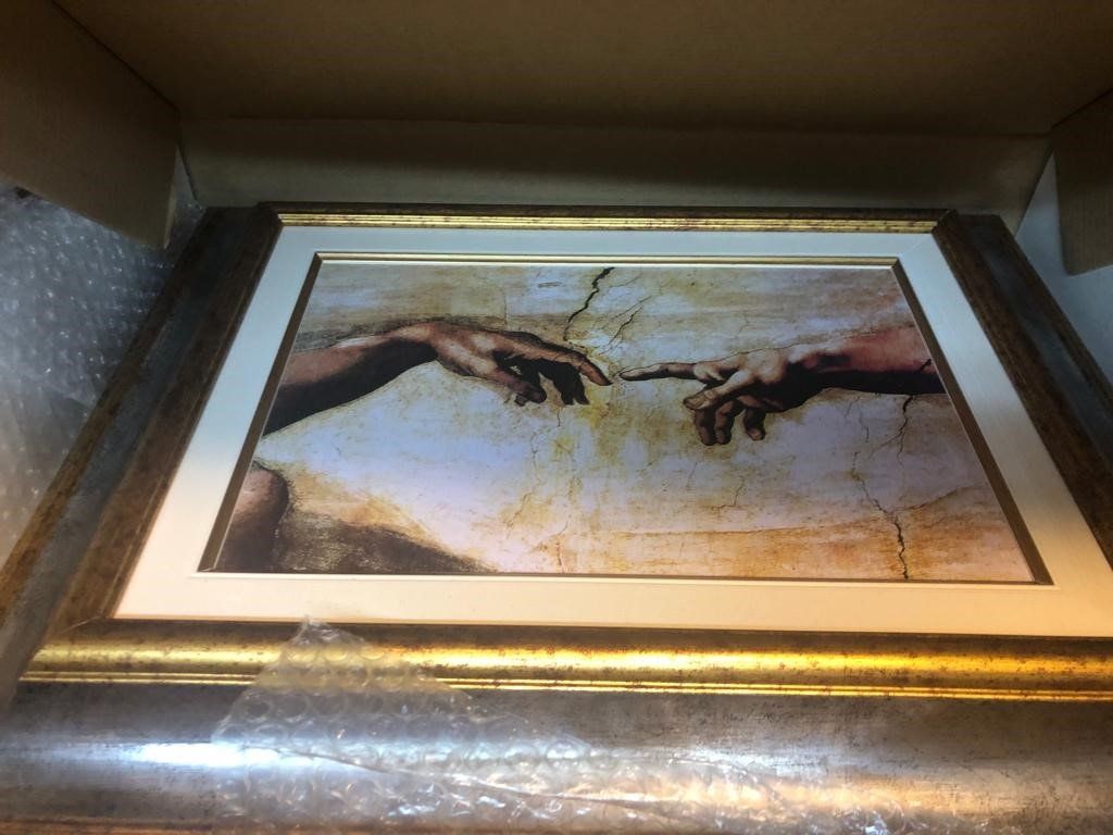 Primo piano di un'opera d'arte 