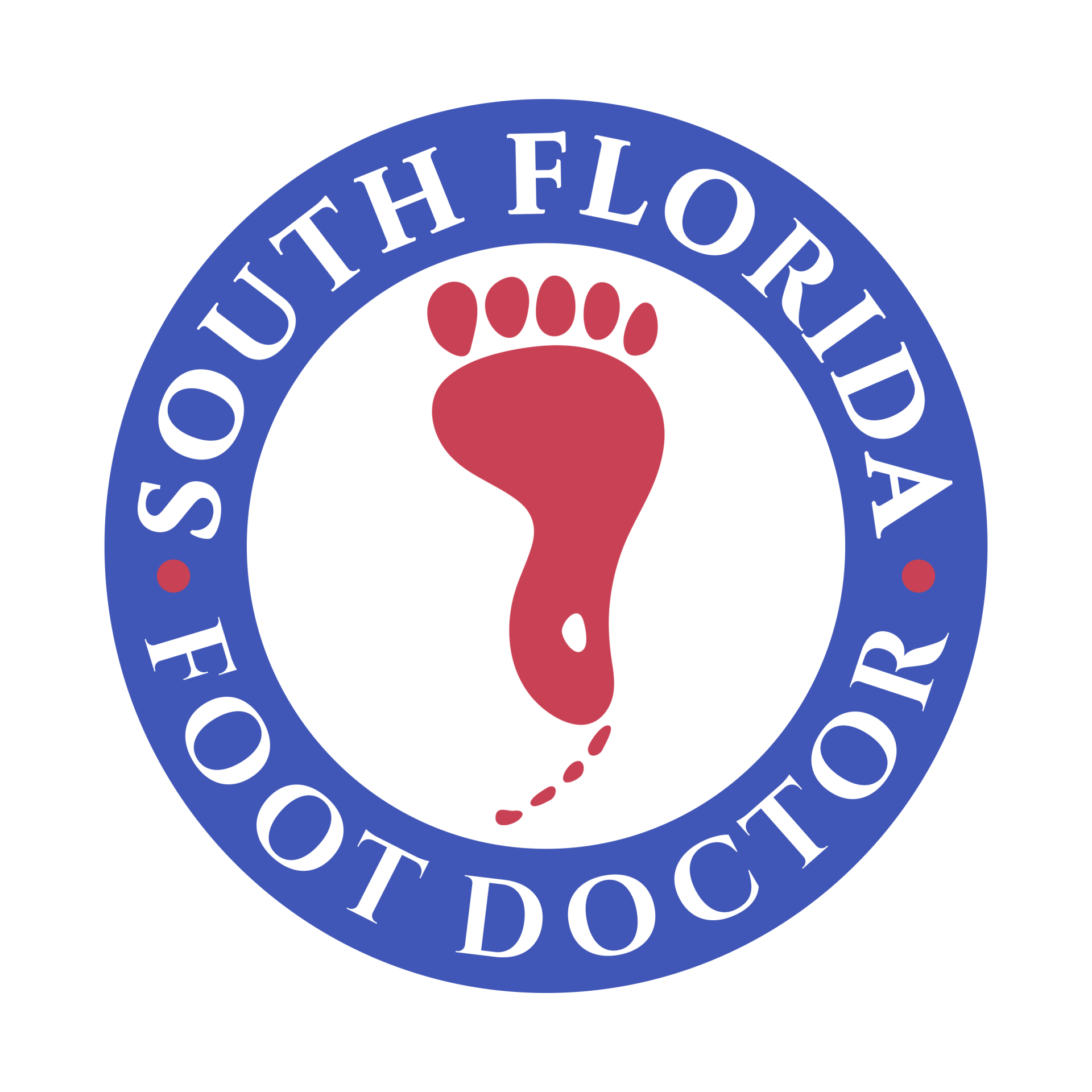 A logo for a south florida foot doctor