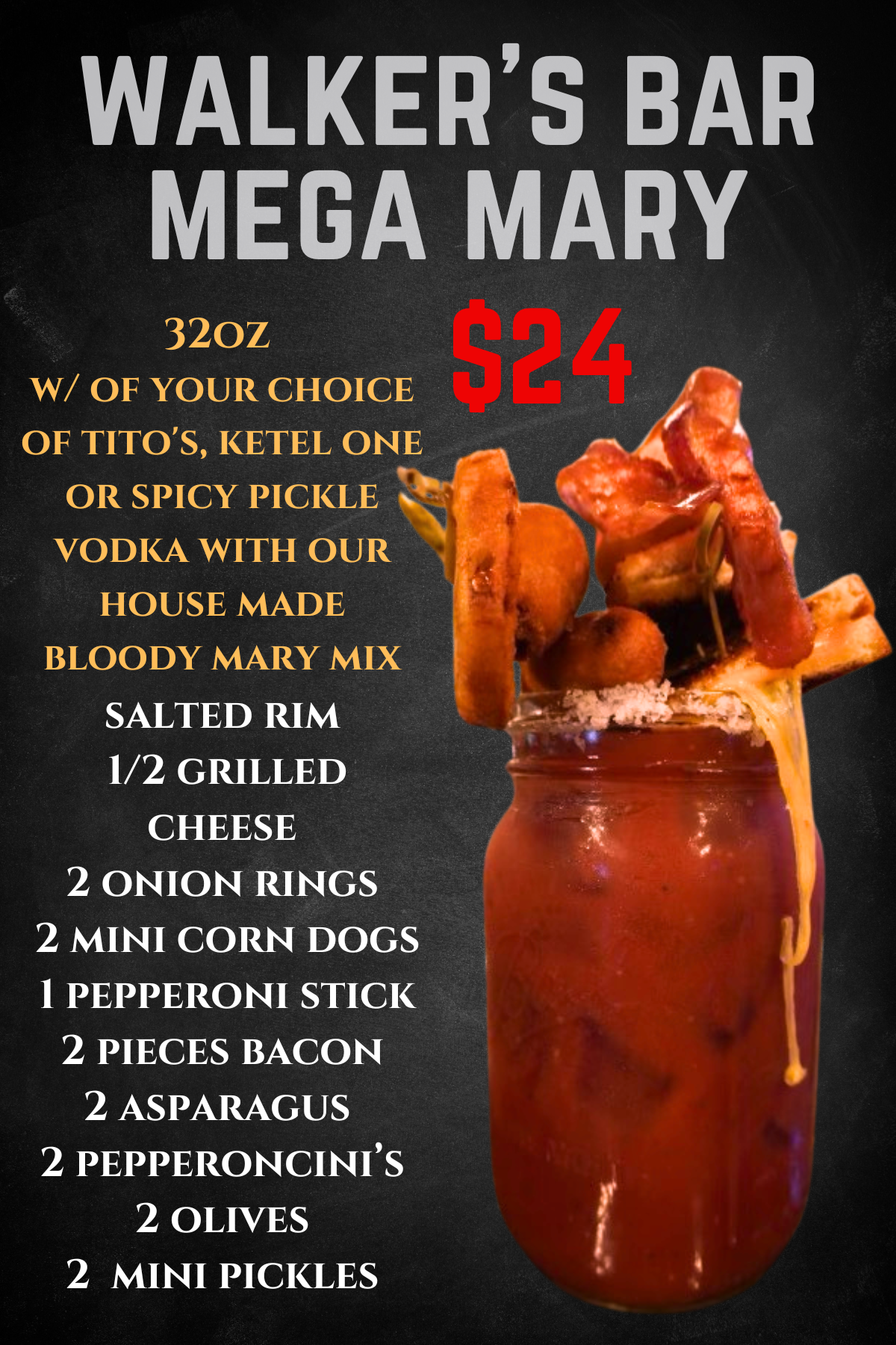 Mega Bloody Mary at Fairway Lanes