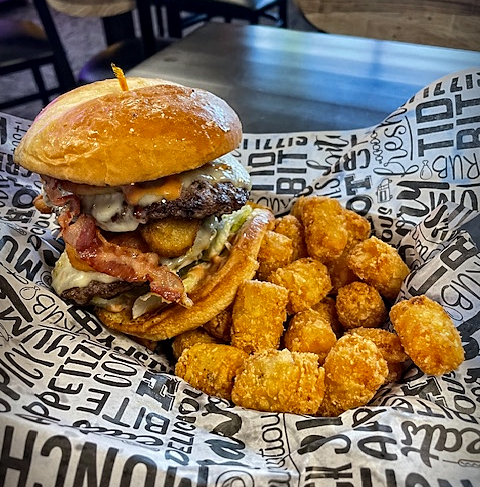 burger baskets at Fairway Lanes