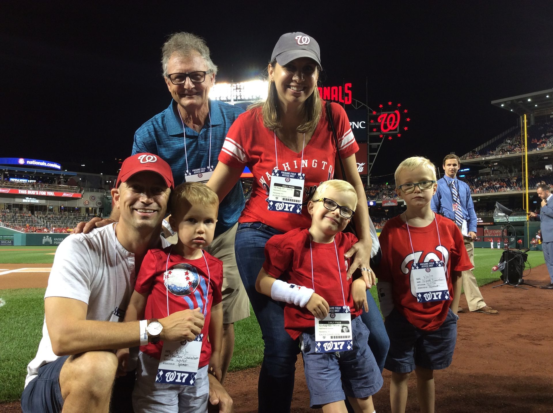 Miracle League athletes at Nats Night Out game