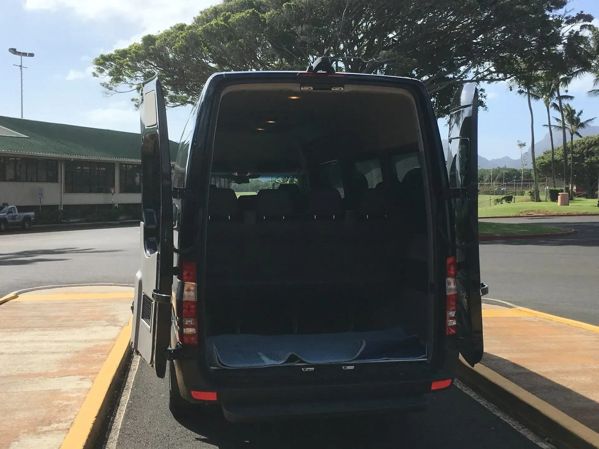 Opened Back of Mercedes-Benz Sprinter — Kapaa, HI — Aloha Kauai Limousine & Tours
