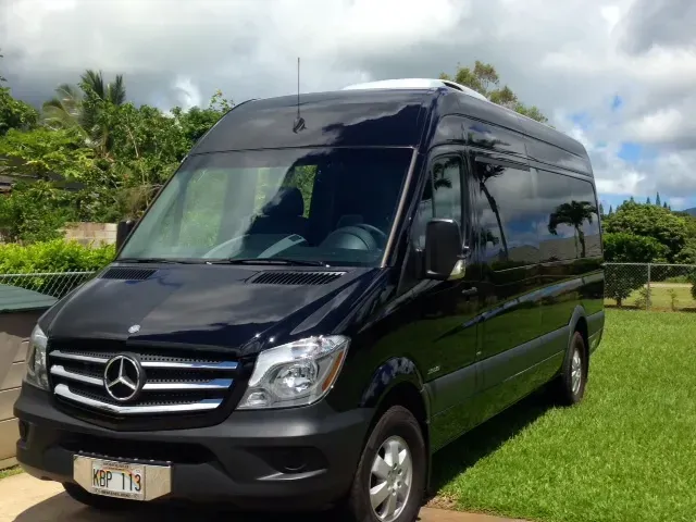 Front View of Mercedes-Benz Sprinter — Kapaa, HI — Aloha Kauai Limousine & Tours