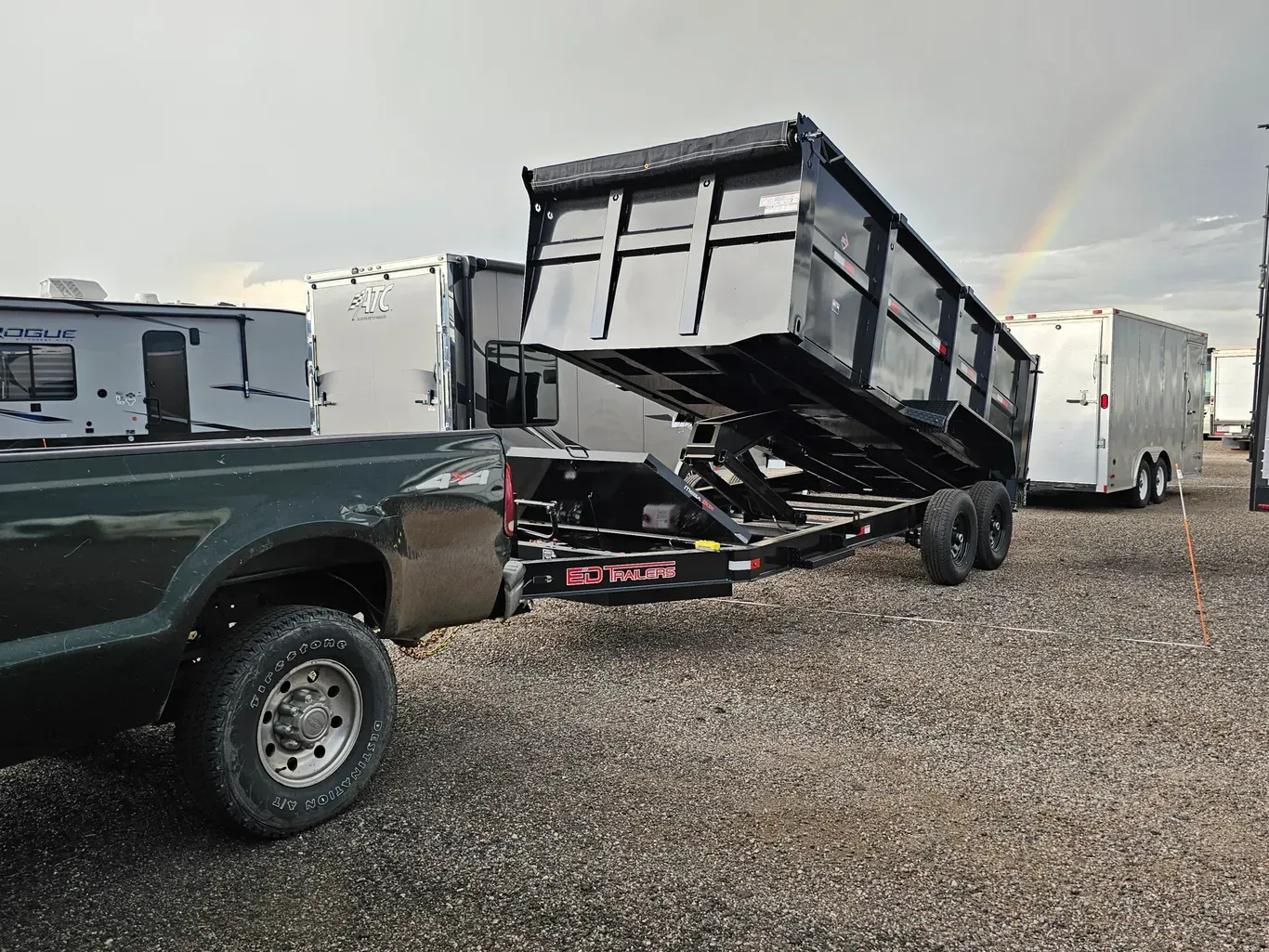 Junk removal trailer ready for a scheduled pickup