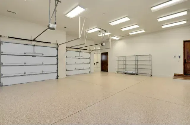 Clean empty epoxy garage