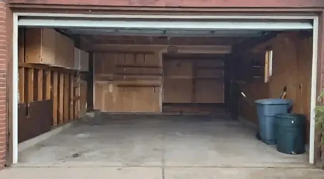 Clean empty garage space