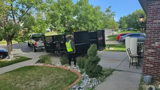 Junk removal driveway crew