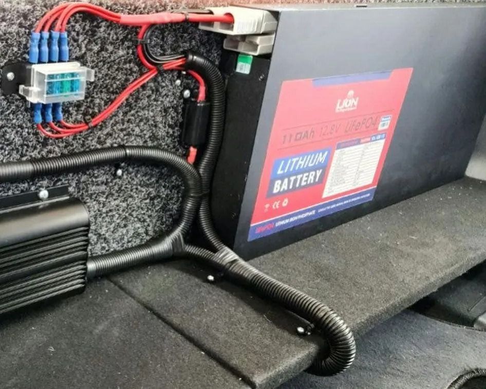  Lithium Battery With Labeled Red Wiring in Albury