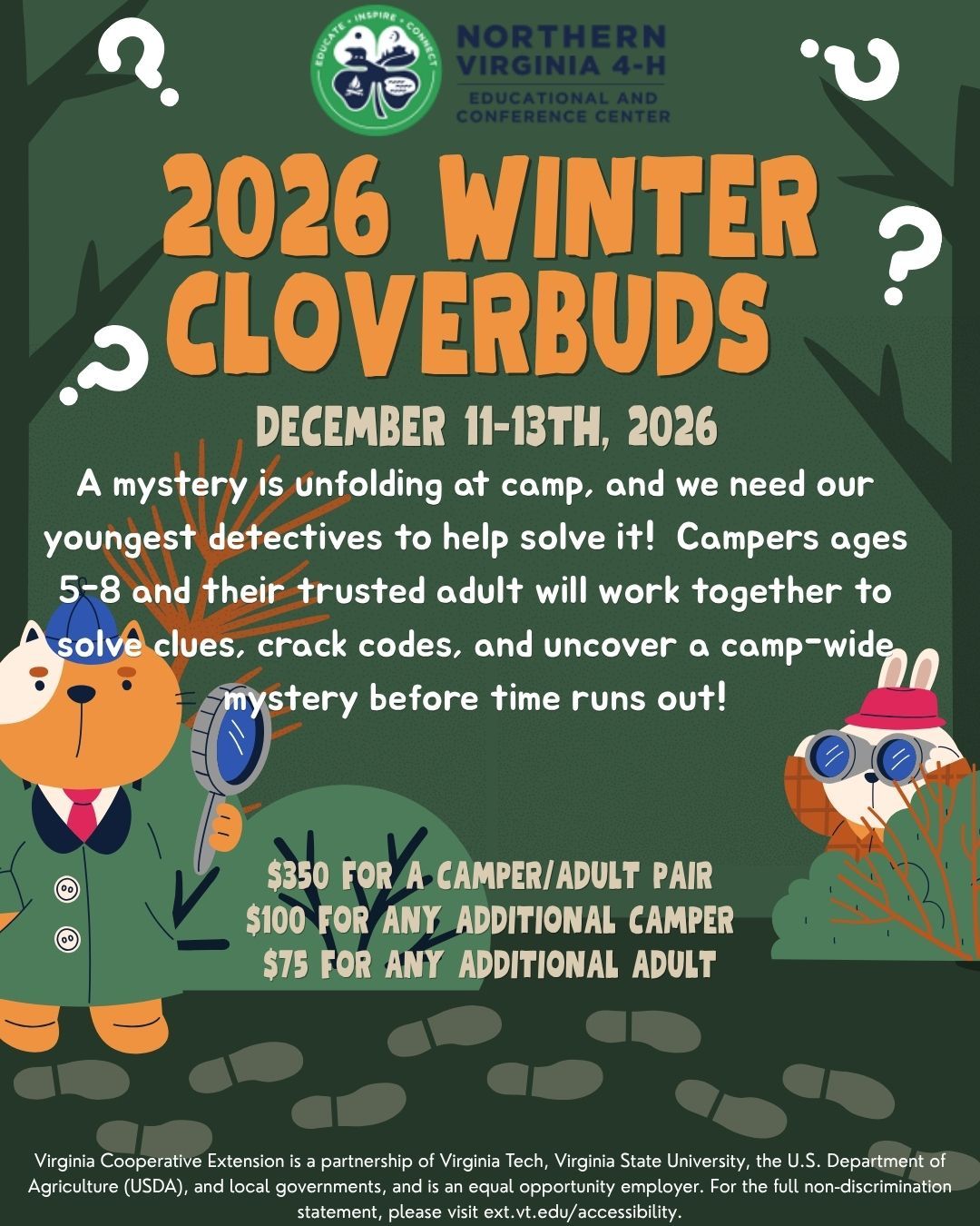Winter Cloverbuds Camp flyer
