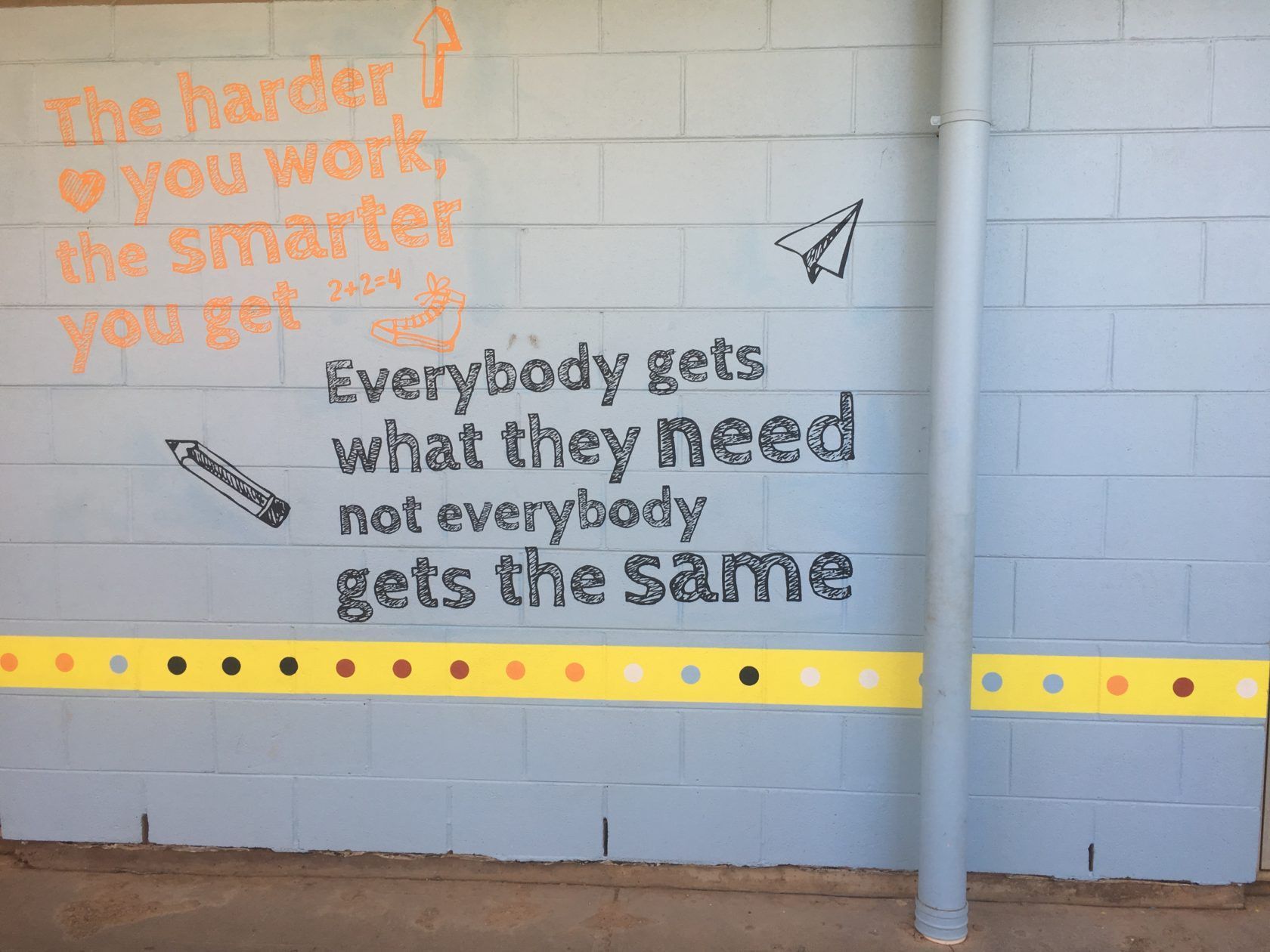 Mural with quotes.