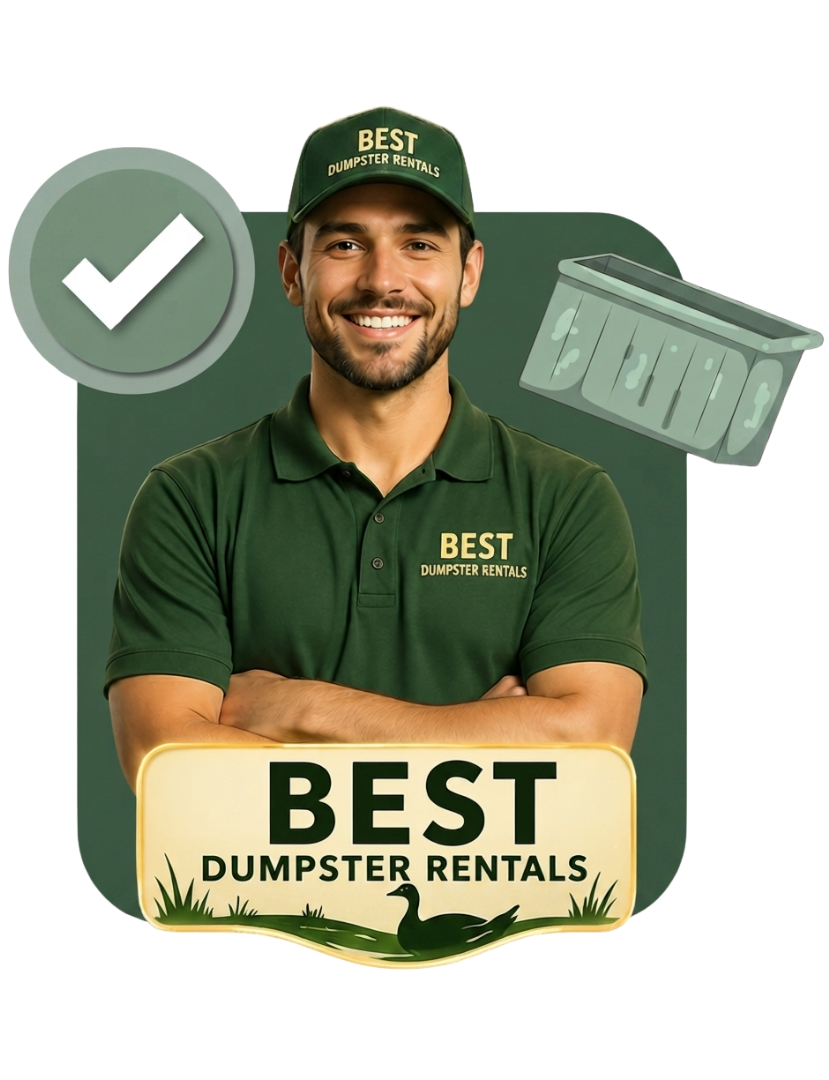 Commercial dumpster rental container in Goose Creek for business cleanup