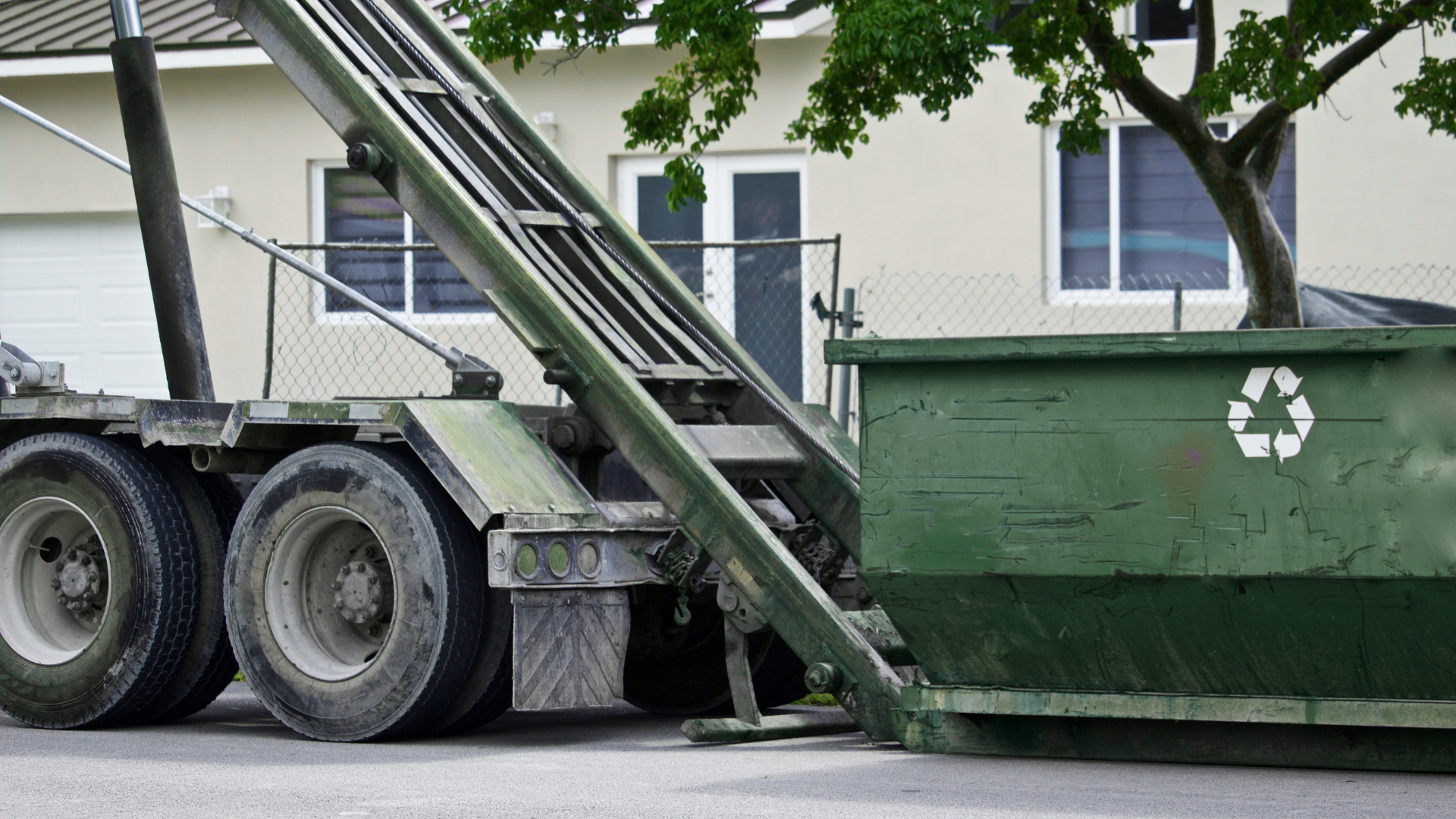 Roll off dumpster used for commercial renovation debris removal
