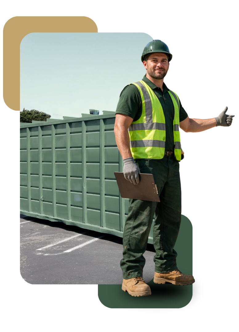 Dumpster rental delivered to a Goose Creek home improvement project
