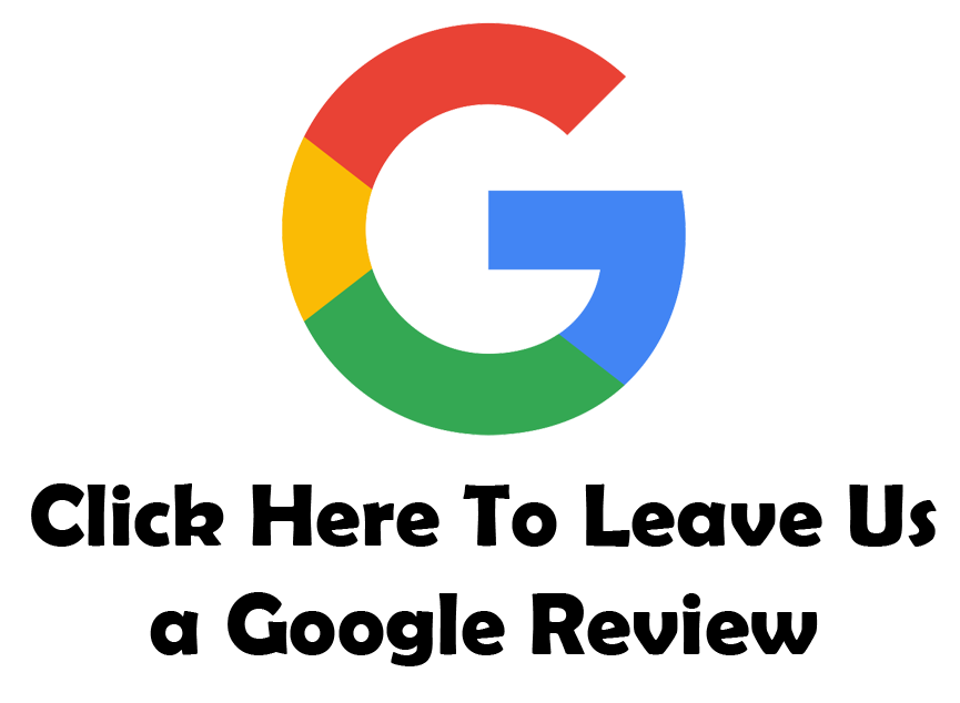 Google logo with text encouraging viewers to leave a Google review.