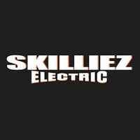 The logo for skilliez electric is on a black background.